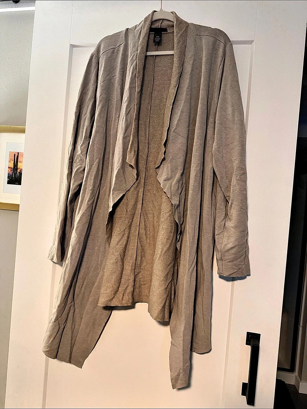 Lane Bryant Taupe Open Front Cardigan